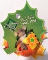 Charming Tails 4024343 Pumpkin and Flowers Pin