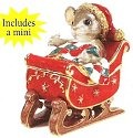 Charming Tails 89240 Treasures Mouse On Sleigh Figurine