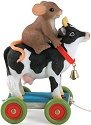 Charming Tails 98454 Cow Pull Toy W Charm