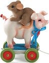 Charming Tails 98455 Pig Pull Toy WCharm