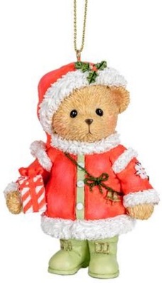 Cherished Teddies 132071 2018 Santa Ornament Teddy Bear