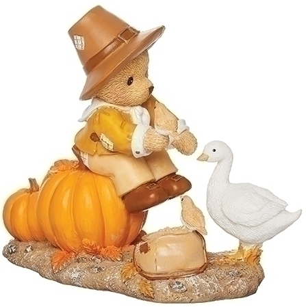 Special Sale SALE133483 Cherished Teddies 133483 Ephraim Bear with Goose Thanksgiving Figurine
