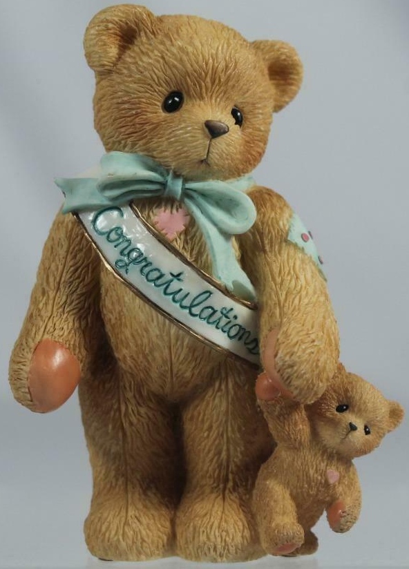 Cherished Teddies 215910 Congratulations This Calls For A Celebration Bear Figurine