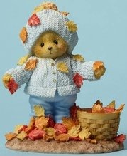 Cherished Teddies 4049730 Playing With Leaves Figurine