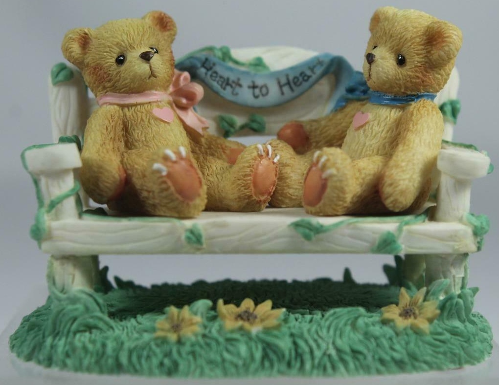 Cherished Teddies CRT240 Heart To Heart Two Bears On Bench Event