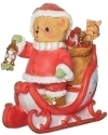 Cherished Teddies 133471 Morgan Bear Santa Sleigh Figure Morgan