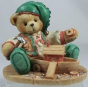 Cherished Teddies 141143 Yule Building A Sturdy Friendship Elf W Boat