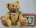 Cherished Teddies 158488U Letter U ABC Block Figurine