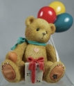 Cherished Teddies 215864 Nina' Beary Happy Wishes-With Balloons