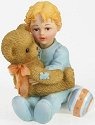 Cherished Teddies 4016843 Child In PJs Hugging Bear