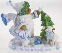 Cherished Teddies 4016861 Hanging Blue Stars on Tree