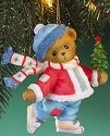 Cherished Teddies 4016869 Skating Bear Holding Tree