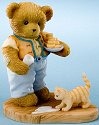 Cherished Teddies 4020594 Bear with Milk and Cookies Figurine