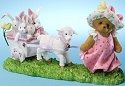 Cherished Teddies 4025789 Girl Pulling Cart Figurine