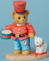 Cherished Teddies 4040466 Marching toward a merry christmas Bear Figurine