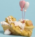 Cherished Teddies 4044687 Bear Basket Heart Ba Figurine