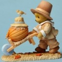 Cherished Teddies 4047373 Pilgrim Cart Pumpkin Figurine