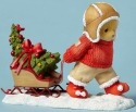 Cherished Teddies 4047376 Bear Pulling Sled Figurine