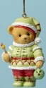 Cherished Teddies 4047387 Elf Painting Hanging Ornament