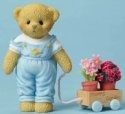 Cherished Teddies 4051518 W Wagont Flower Pots Figurine