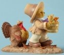 Cherished Teddies 4053449 Holding Basket Turkey Figurine