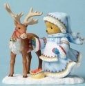 Cherished Teddies 4053454 Girl W reindeer Lapl Figurine