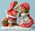 Cherished Teddies 4053455 Mr Mrs Santa Kissing Figurine