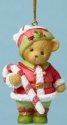 Cherished Teddies 4053473 Elf Holding Candy Can Ornament