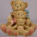 Cherished Teddies 950505 Theadore Samantha and Tyler Friends Come In All Sizes - no box