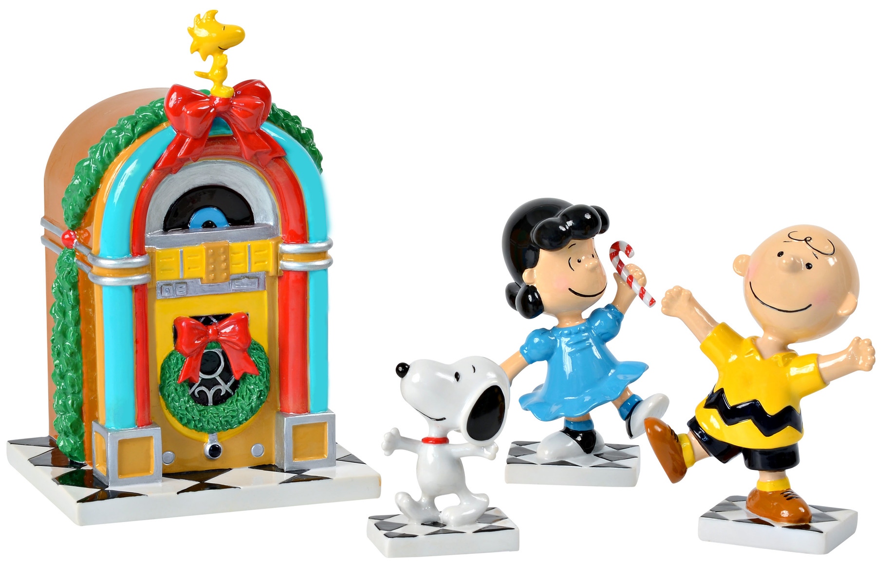 Peanuts by Department 56 6000353 Peanuts Juke Box Party Set of 4