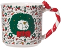 Peanuts by Department 56 6013456 Snoopy Wreath Mug Set of 2