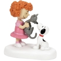 Peanuts by Department 56 6014530N Freida and Faron Meet Snoopy Figurine