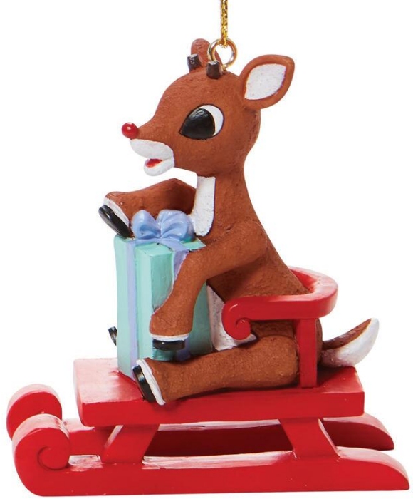 Rudolph by Department 56 6009080 Red Sled Ornament