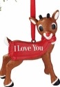 Rudolph by Department 56 4057207 I Love You Ornament