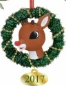 Rudolph by Department 56 4057978 Rudolph In A Wreath Ornament