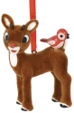 Rudolph by Department 56 6000499 Rudolph with Bird Flocked Ornament