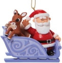 Rudolph by Department 56 6009081N Santa's Sleigh Ornament
