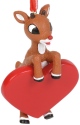 Rudolph by Department 56 6011023 Rudolph with heart personalizable Ornament