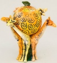 DaNisha Sculpture M009 Necking Giraffe with Lid