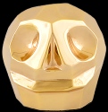 D'Argenta Studio Resin Art RV31Gold Tzompantli 2 - Skull - 24K Gold Plated