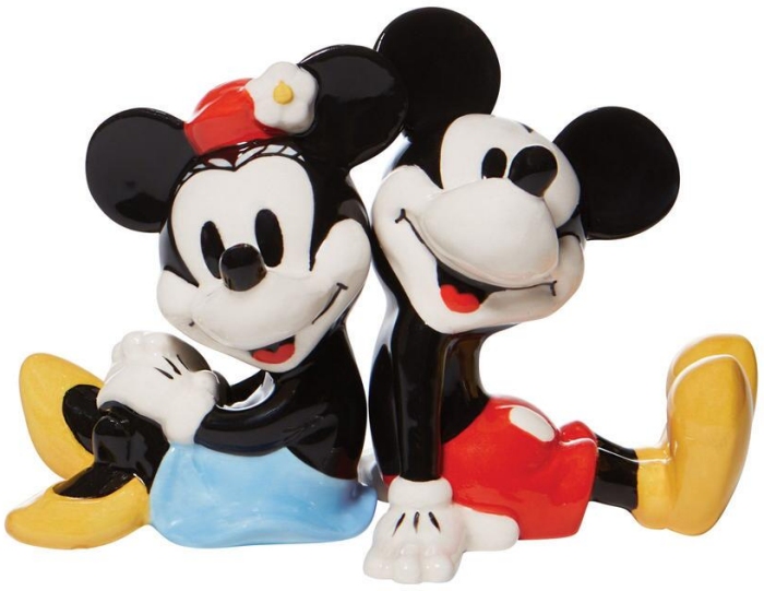 Disney Pixar Ceramics 6008685N Mickey Minnie Salt and Pepper Shakers