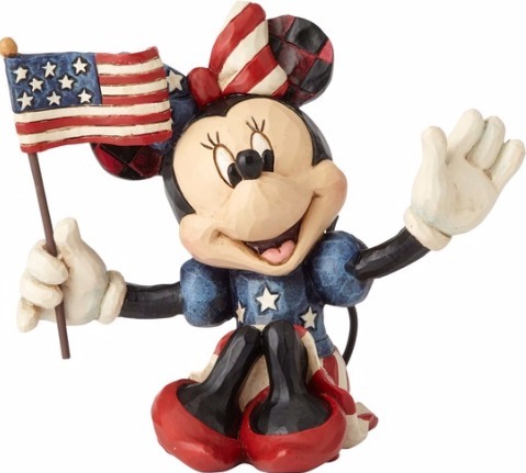 Jim Shore Disney 4056744 Mini Patriotic Minnie