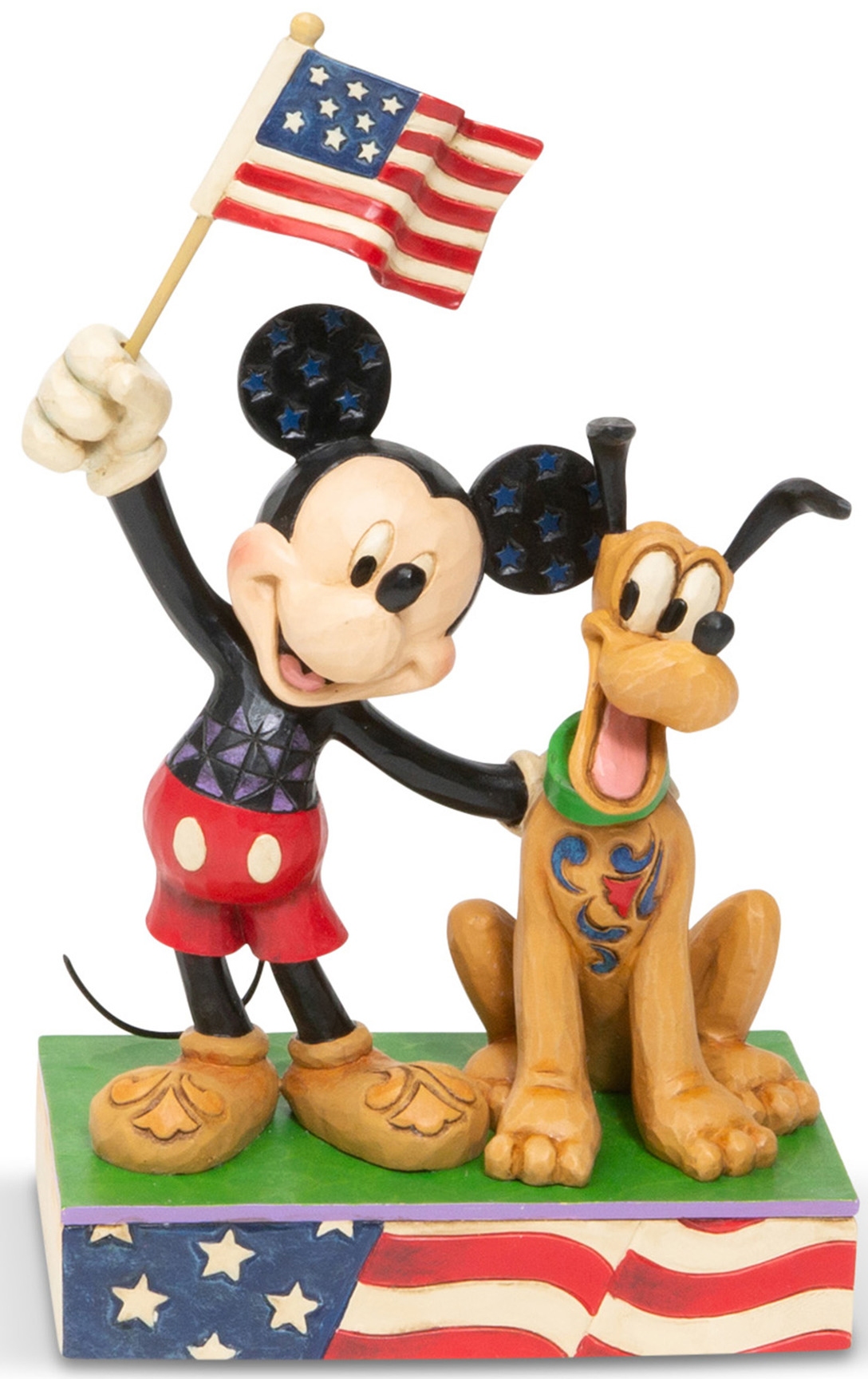 Disney Traditions by Jim Shore 6005975 Mickey and Pluto Patriot Figurine