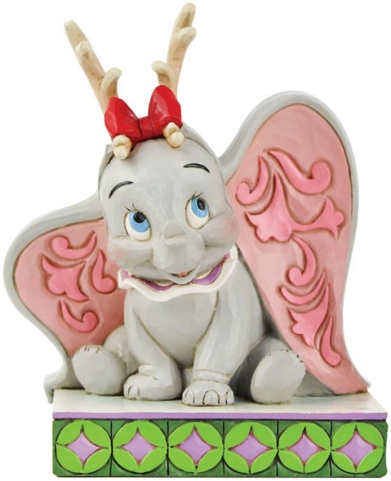 Jim Shore Disney 6008985 Dumbo Reindeer Antlers Figurine