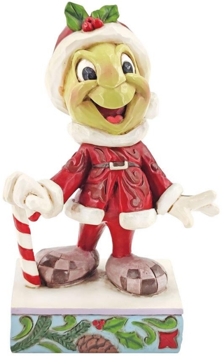 Jim Shore Disney 6008986N Jiminy Cricket Santa Figurine