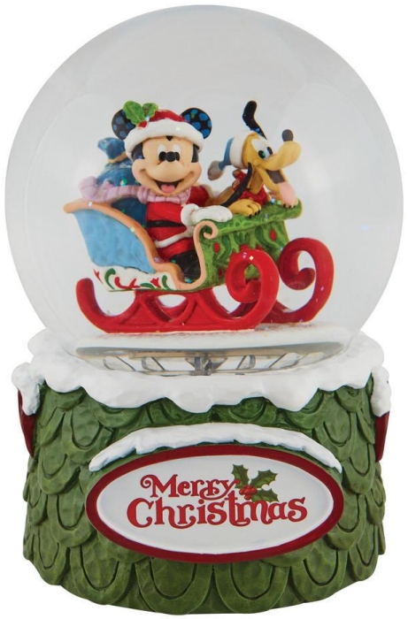 Disney Traditions by Jim Shore 6009581 Mickey and Pluto in Sleigh Figurine
