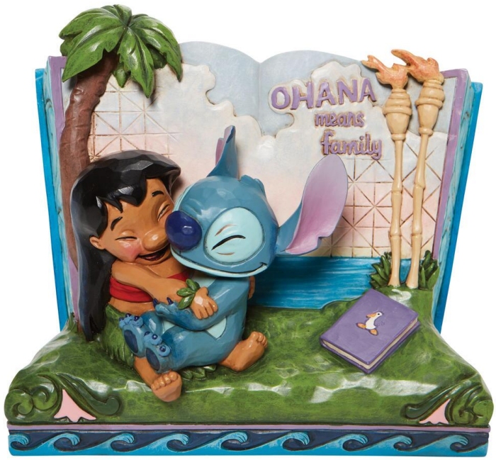 Jim Shore Disney 6010087 Lilo & Stitch Story Book Figurine