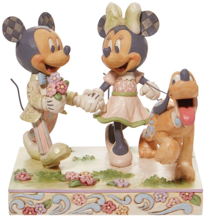 Jim Shore Disney 6010101N White Woodland Mickey & Minnie Figurine