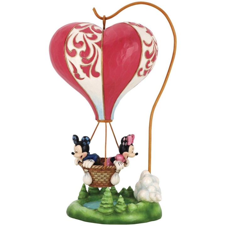 Disney Traditions by Jim Shore 6011916 Mickey & Minnie Heart-Air Balloon Figurine