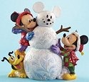 Jim Shore Disney 4005628 Mickey Nephew Snowman